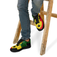 Men's Red Yellow Green and Black Stars Pattern All Over Print Urban Peak High Top Shoes