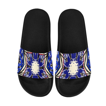 Women's Kaleidoscope Star Pattern All-Over Print Slide Sandals
