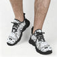Men's Black & White Kaleidoscope Pattern All Over Print Twisted Sole Sneakers