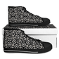 Women's Black Geometric Pattern Urban Peak High Top Shoes