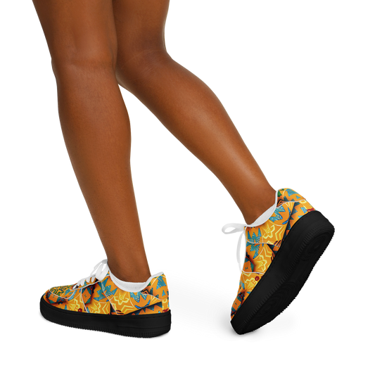 Women's Golden Kaleidoscope Pattern Core Low Shoes