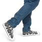 Men’s Black Intricate Silver Chain Tattoo Pattern High Urban Peak High Top Shoes