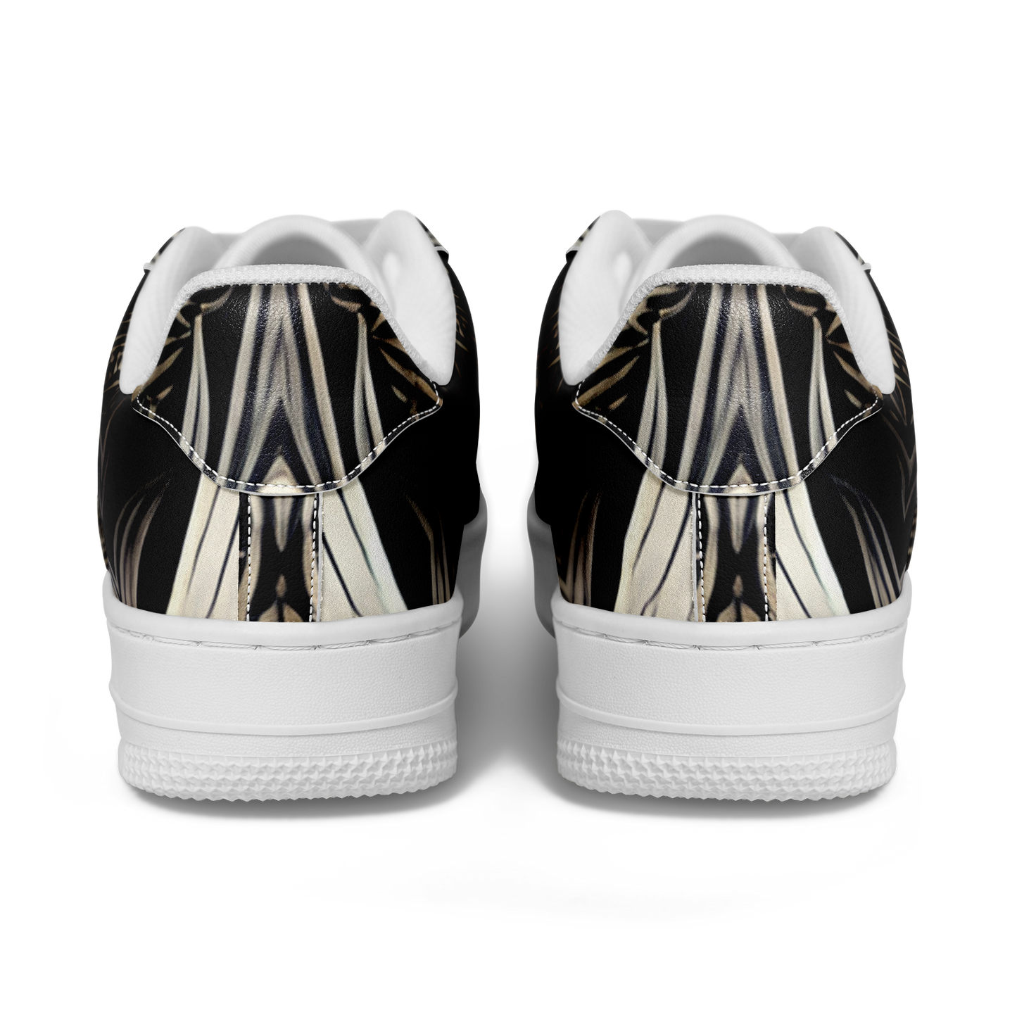 Women's Monochrome Geometric Kaleidoscope Pattern All Over Print Core Low Shoes