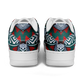 Women's Red & Teal Aztec Geo Pattern All-Over Print Core Low Shoes