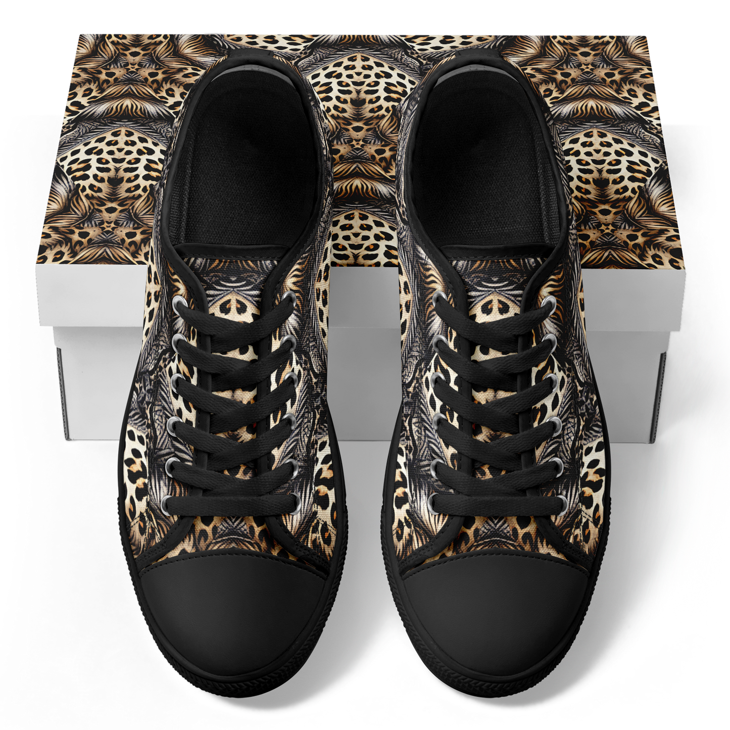 Men's Kaleidoscope Leopard Pattern All-Over Print Urban Peak Low Shoes