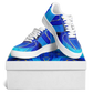 Women's Vibrant Blue Geometric All-Over Print Core Low Shoes