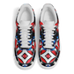 Men's Red White Blue Geometric Pattern All-Over Print Core Low Shoes