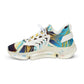 Men's Abstract Ocean Wave All Over Print Mesh Athletic Sneakers