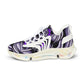 Men's Purple Swirl Mesh Sneakers with White Sole