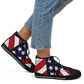 Women's Patriotic Star Flag Polo Shirt Urban Peak High Top Shoes