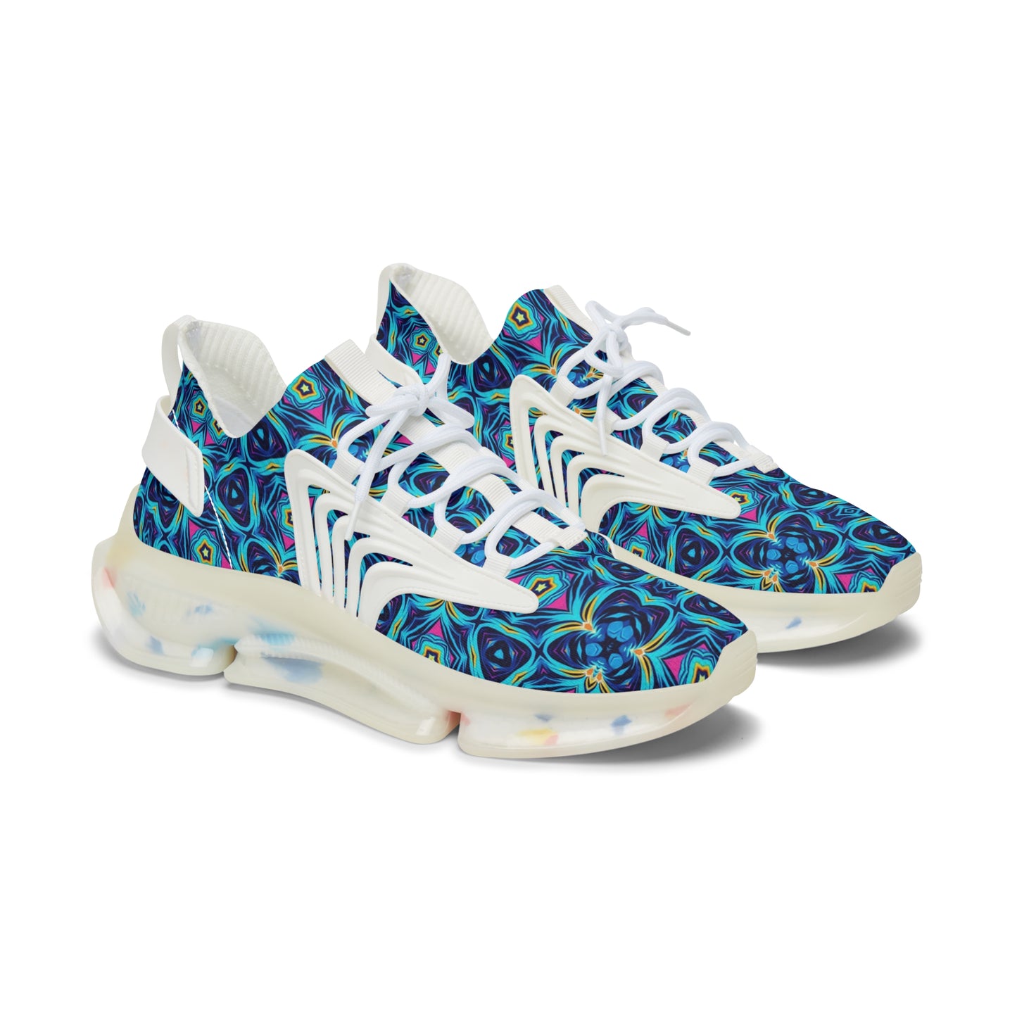 Women’s  Blue Kaleidoscope Mesh Athletic Sneakers