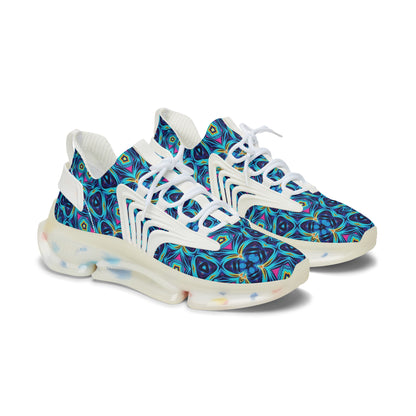 Women’s  Blue Kaleidoscope Mesh Athletic Sneakers