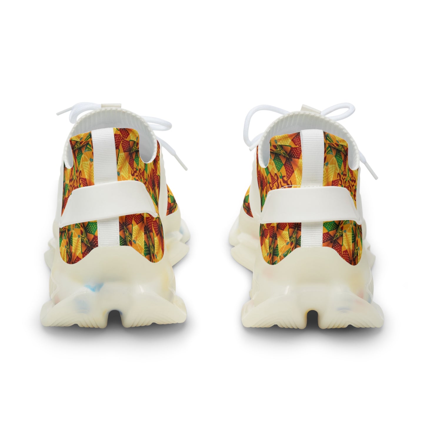Men's Mesh Vibrant Kaleidoscope Print Athletic Sneakers