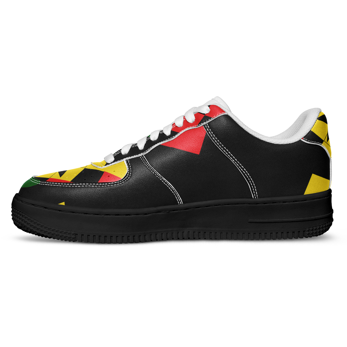 Men's Red Yellow Green and Black Stars Core Low Shoes