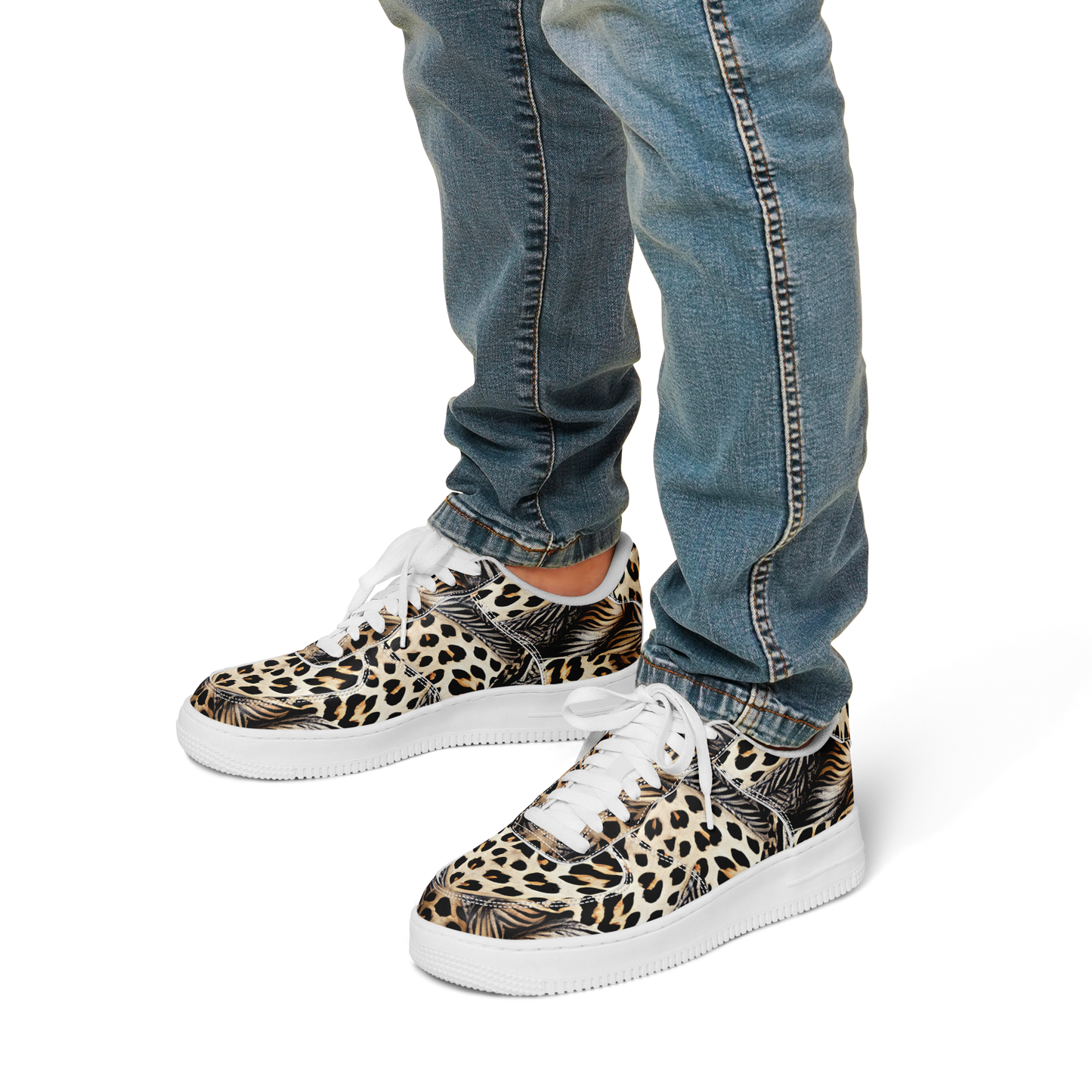 Men's Kaleidoscope Leopard Pattern All-Over Print Core Low Shoes