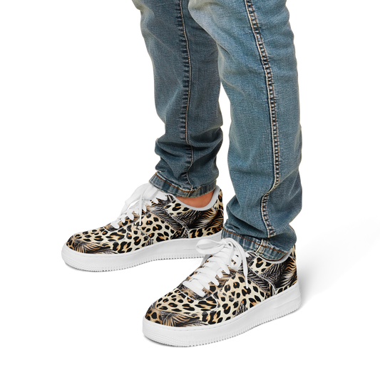 Men's Kaleidoscope Leopard Pattern All-Over Print Core Low Shoes