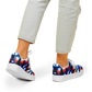 Women's Red White Blue Geometric Pattern All-Over Print Core Low Shoes