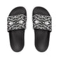 Men's  Black Chain Link Slide for Casual, Beach & Pool Removable-Strap Sandals
