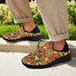 Men's  Bold Tribal Kaleidoscope Pattern Fly Weave Drop-in Heel Sneakers