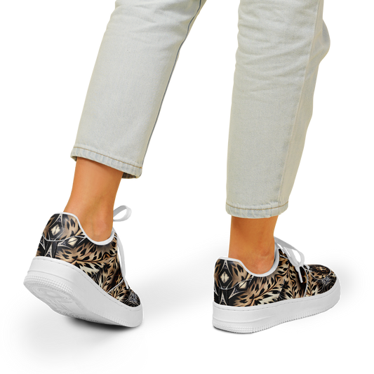 Women's Leopard Kaleidoscope Pattern All-Over Print Core Low Shoes