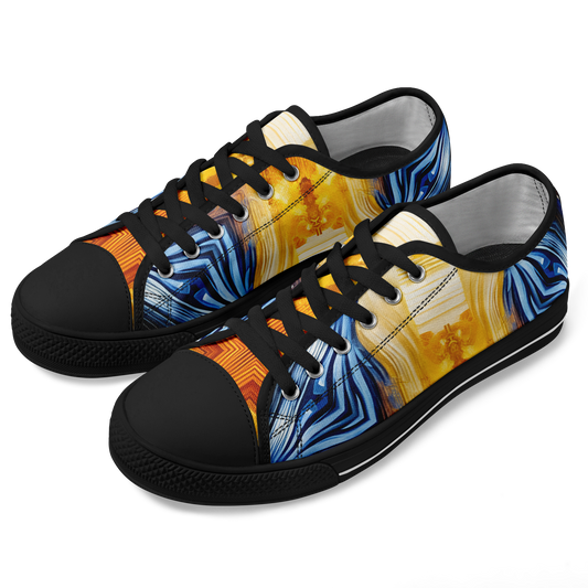 Men’s Bright Orange & Blue Abstract All Over Print Urban Peak Low Shoes