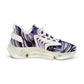Men's Purple Swirl Mesh Sneakers with White Sole
