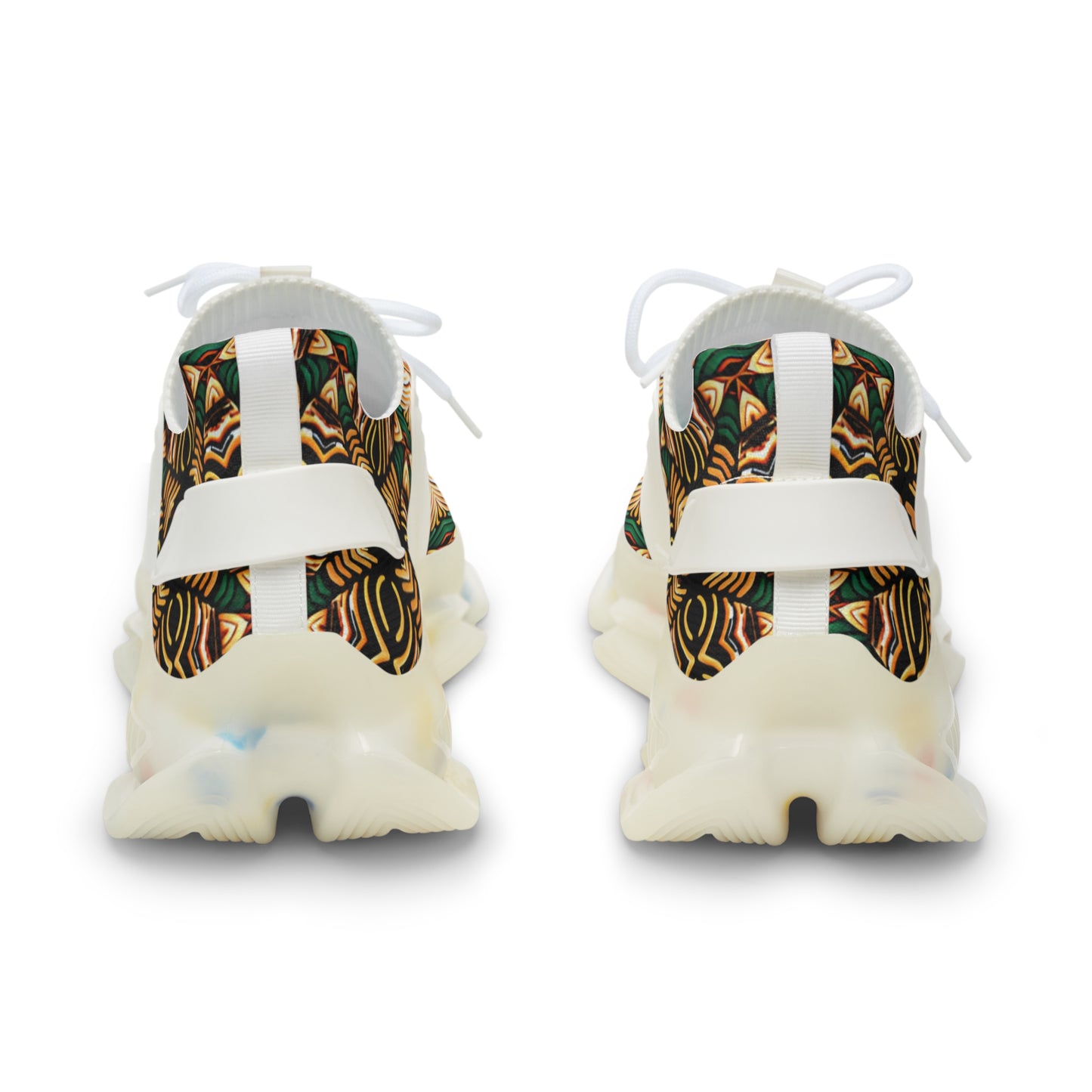 Men's Tribal Geometric Print Mesh Sneakers