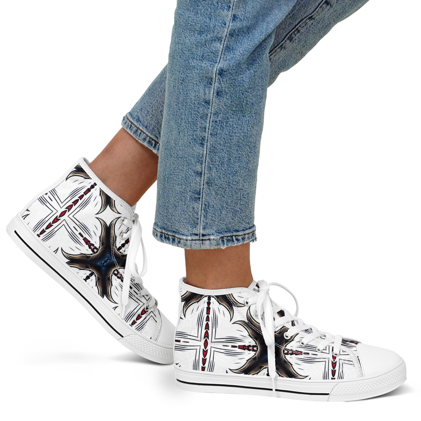 Women's Abstract Symmetry Pattern Urban Peak High Top Shoes