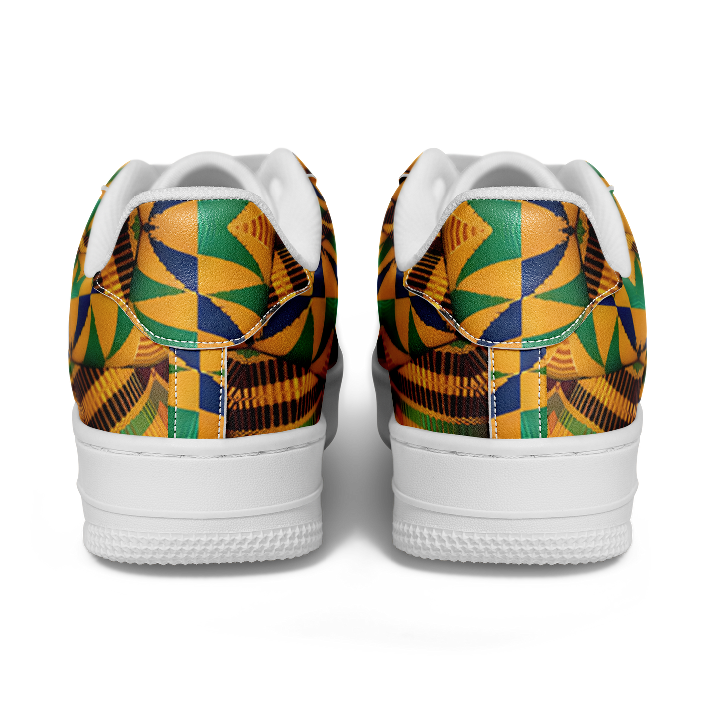 Women's Vibrant African Kente Geometric Pattern All-Over Print Core Low Shoes