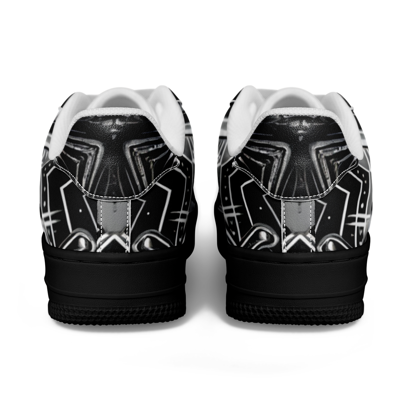 Men' Monochrome Gothic Kaleidoscope Pattern All Over Print Core Low Shoes