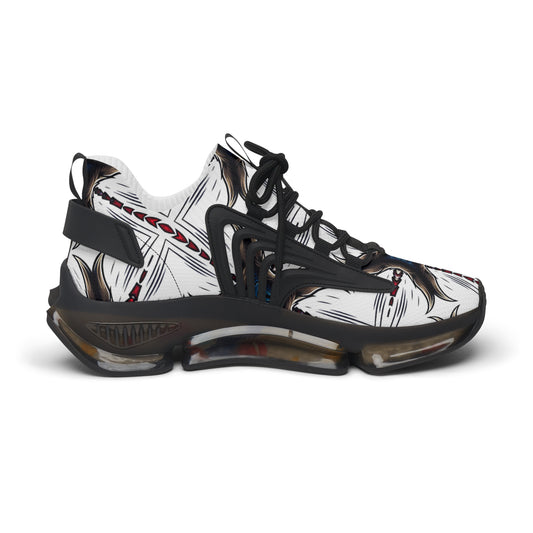 Women's Mesh Abstract Symmetry Pattern Athletic Sneakers