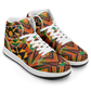 Men's Vibrant African Kente Geometric Pattern All-Over Print Motion High Top Shoes
