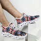 Men's Patriotic Star Kaleidoscope Pattern All-Over Print Twisted Sole Sneakers