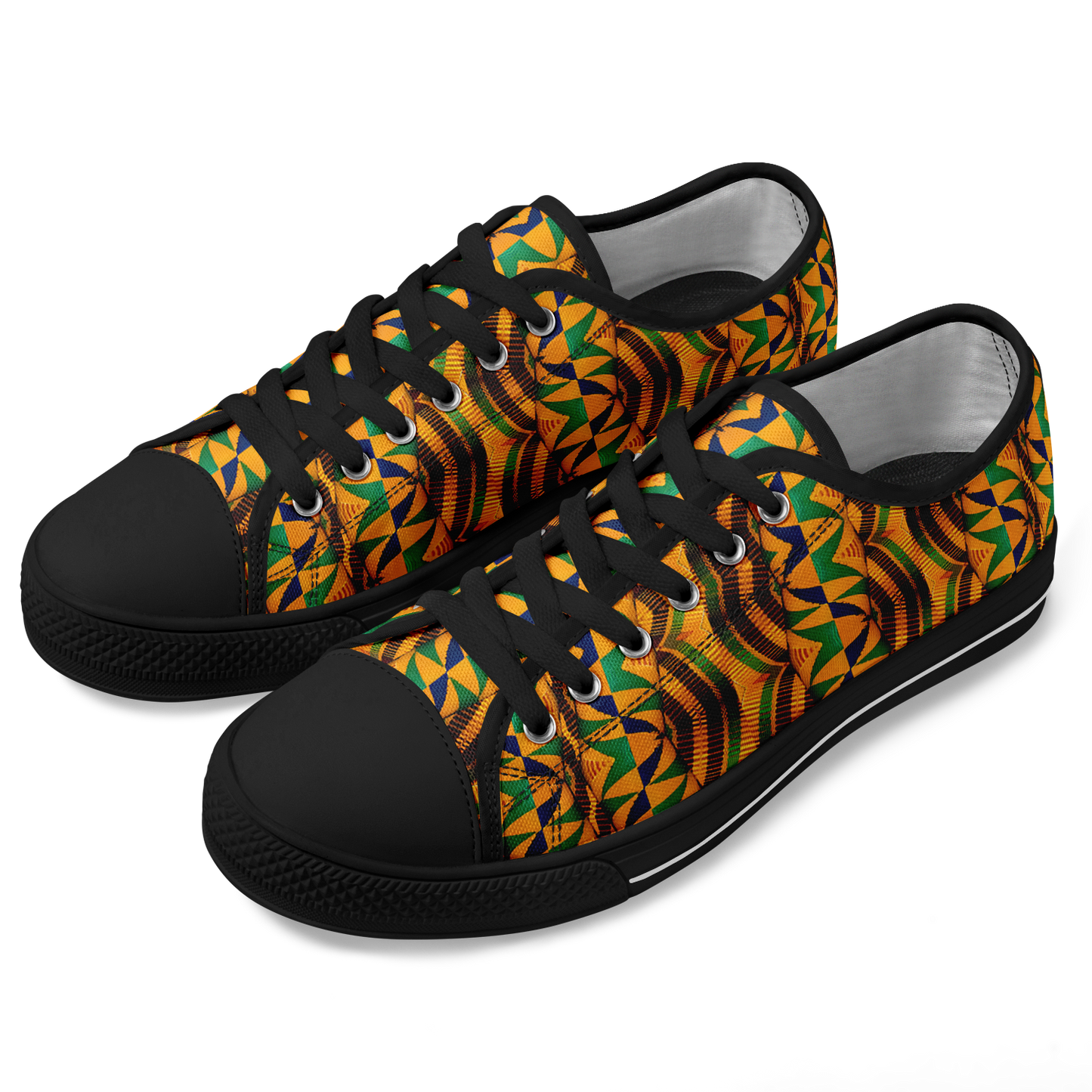 Women's African Kente Geometric Pattern All-Over Print Urban Peak Low Shoes
