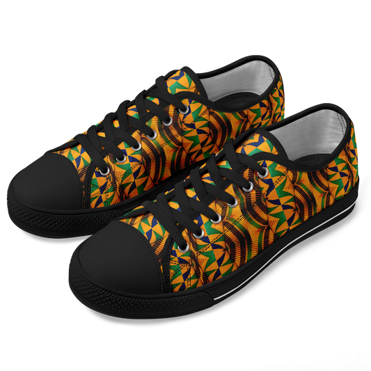 Women's African Kente Geometric Pattern All-Over Print Urban Peak Low Shoes