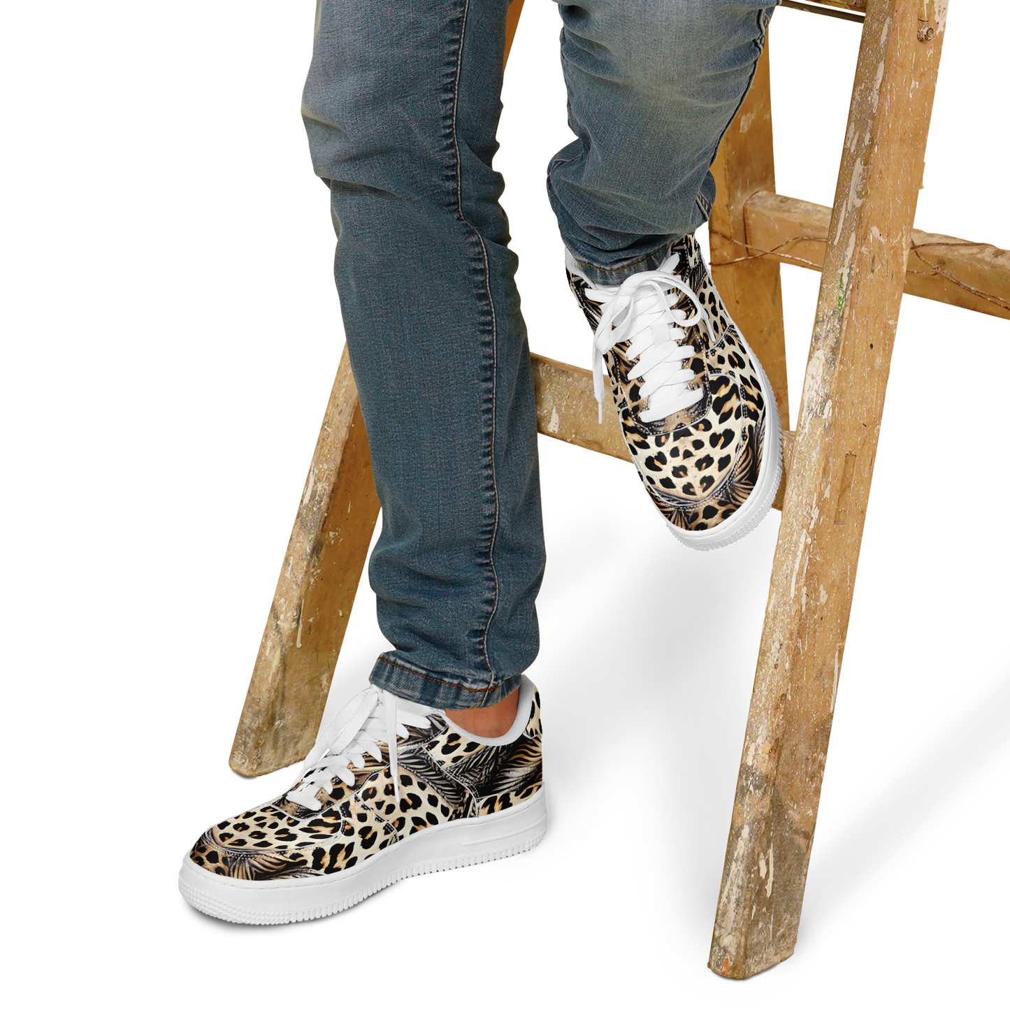 Men's Kaleidoscope Leopard Pattern All-Over Print Core Low Shoes