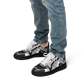 Men' Monochrome Gothic Kaleidoscope Pattern All Over Print Core Low Shoes
