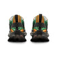 Men's Retro Green & Gold Swirl Athletic Mesh Sneakers