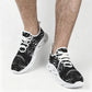 Men's Black & Silver Symmetry Pattern All-Over Print Twisted Sole Sneakers