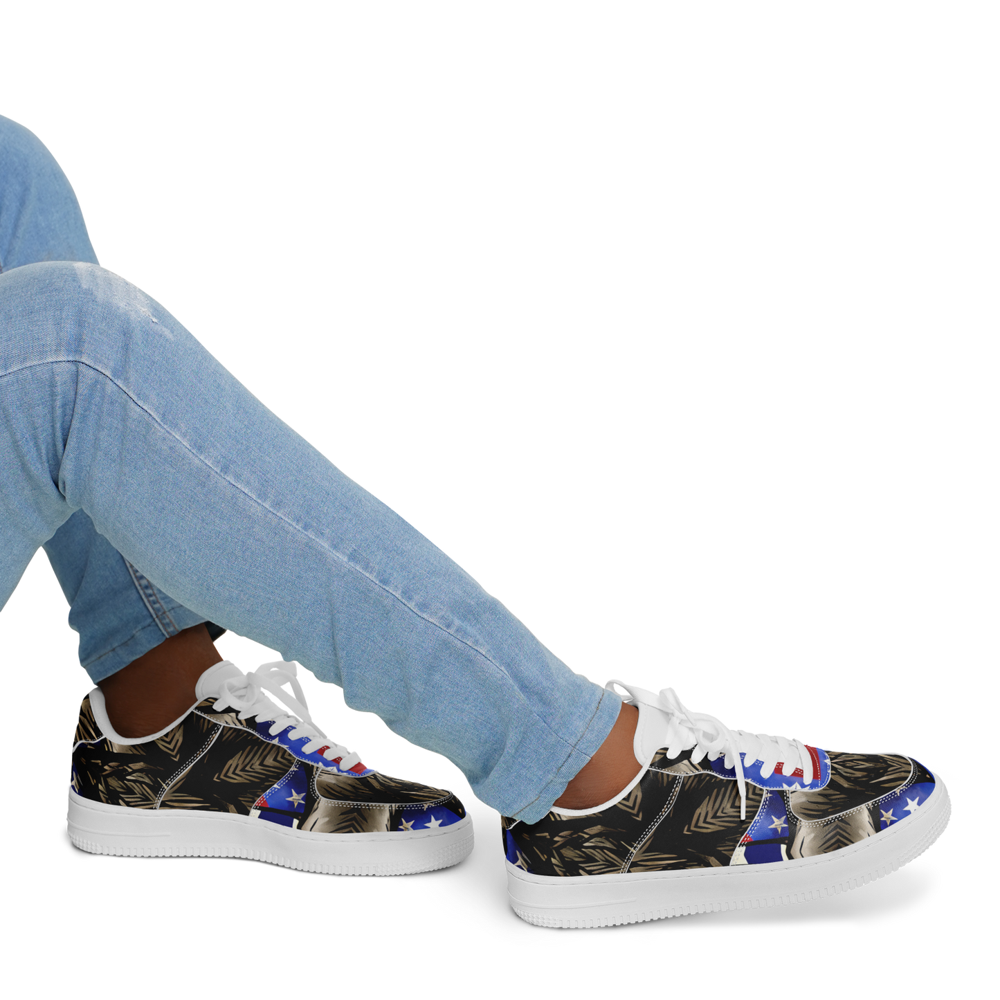 Men's Patriotic Kaleidoscope Pattern All-Over Print Core Low Shoes