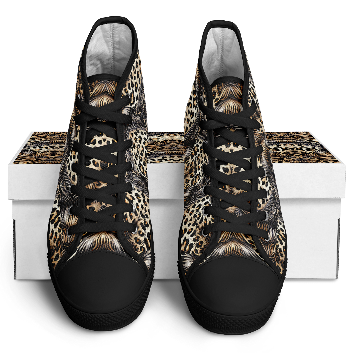 Men's Kaleidoscope Leopard Pattern All-Over Print Urban Peak High Top Shoes