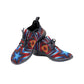 Men's Patriotic Red White Blue Geometric All Over Print One-Piece Vamp Sneakers