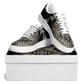 Women's Monochrome Geometric Kaleidoscope Pattern All Over Print Core Low Shoes