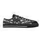 Women's Monochrome Kaleidoscope Pattern All-Over Print  Low Top Canvas Shoes
