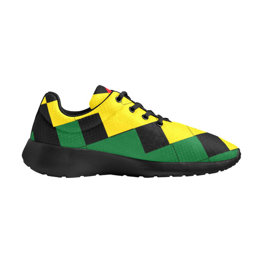 Women's Ghana Flag & Black Star Pattern All-Over Print Athletic Shoes