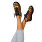 Women's Red Bold Tribal All-Over Print Core Low Shoes