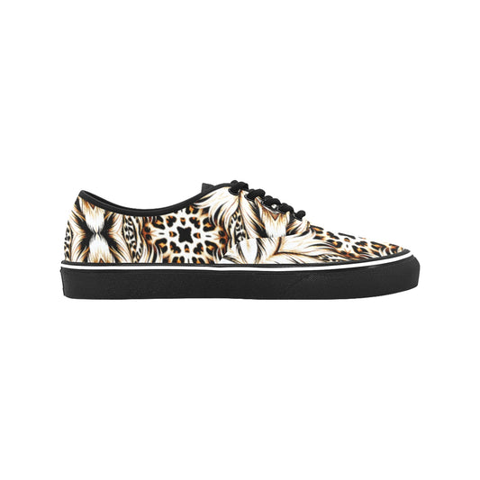 Women's Golden Baroque Pattern All-Over Print Classic Canvas Low Top Shoes