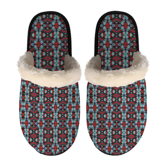 Women's Custom Fuzzy Plush Soft Non-slip Slippers