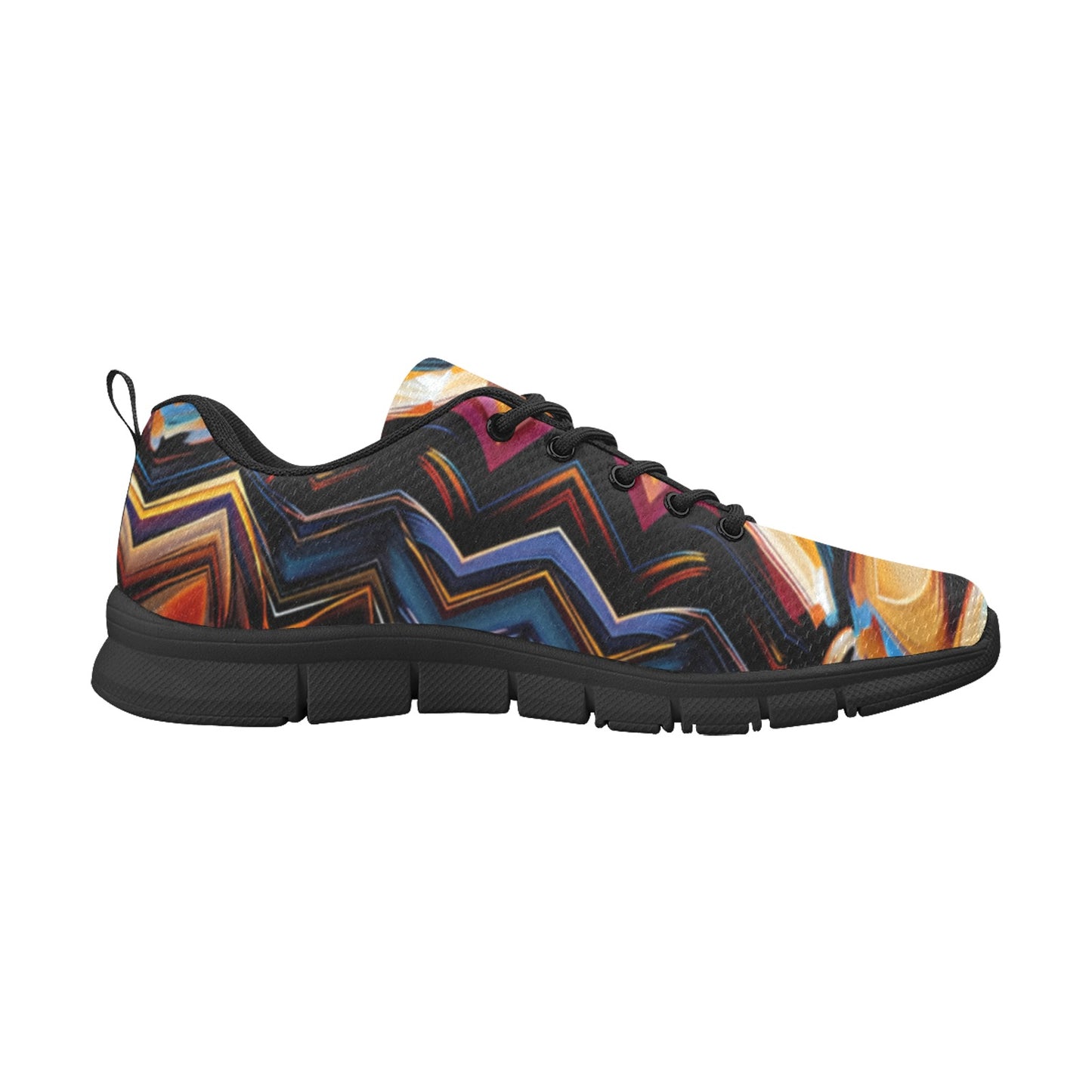 Women's Bold Geometric Pattern All-Over Print  Breathable Running Shoes