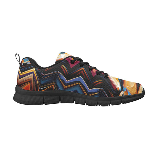Women's Bold Geometric Pattern All-Over Print Breathable Running Shoes